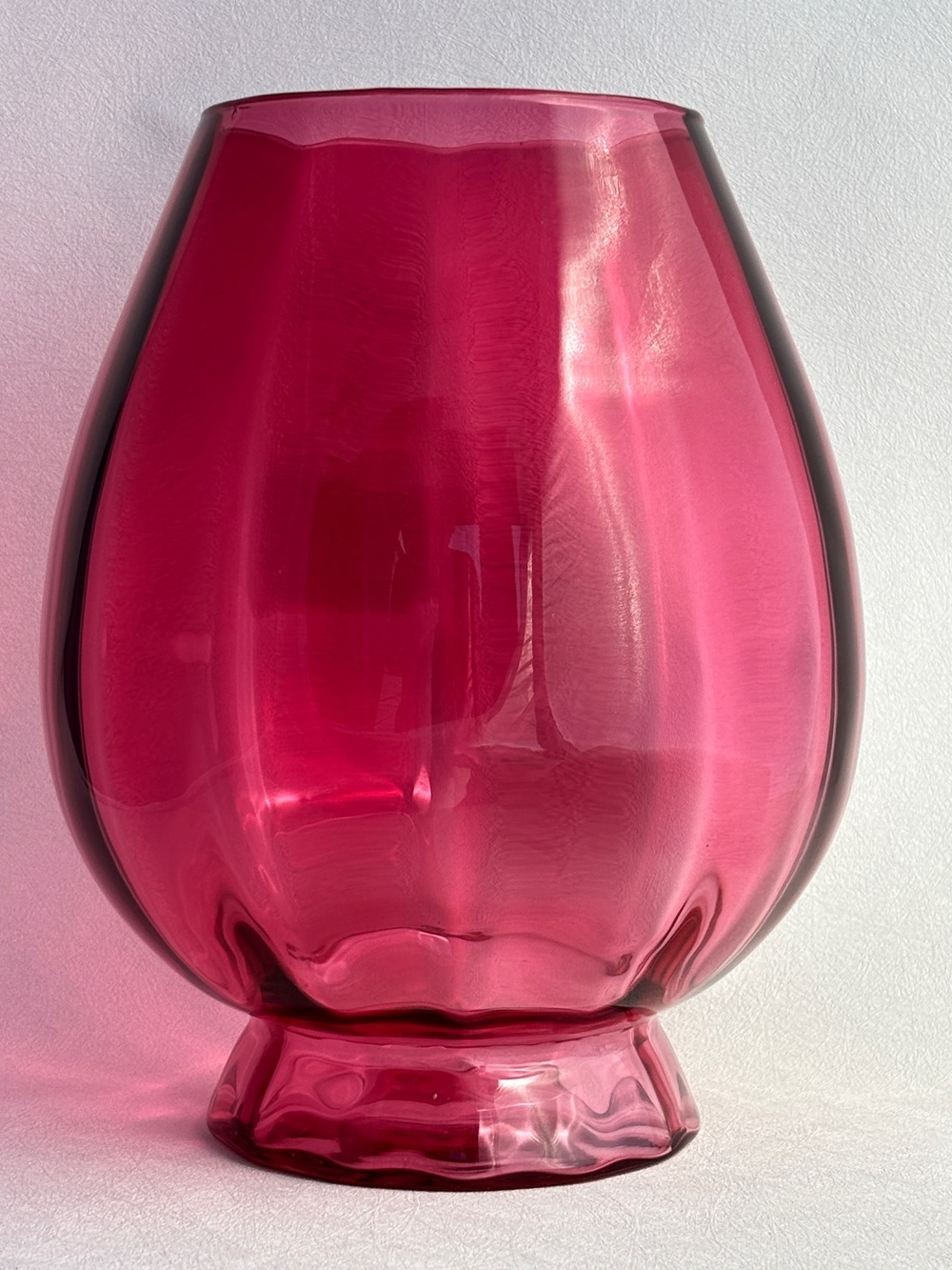 Vintage Cranberry Blown Glass Vase